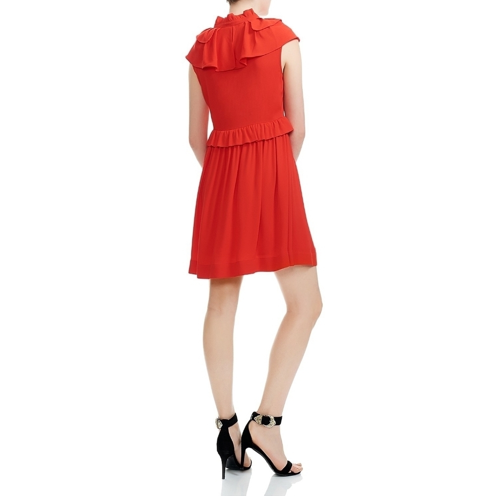 π₯ Host Pick π₯ MAJE Red Rutta Ruffled Crepe Mini Dress - Picture 14 of 16